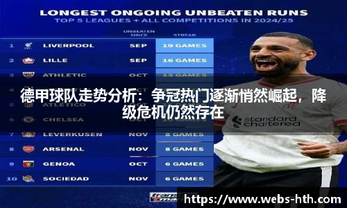德甲球队走势分析：争冠热门逐渐悄然崛起，降级危机仍然存在